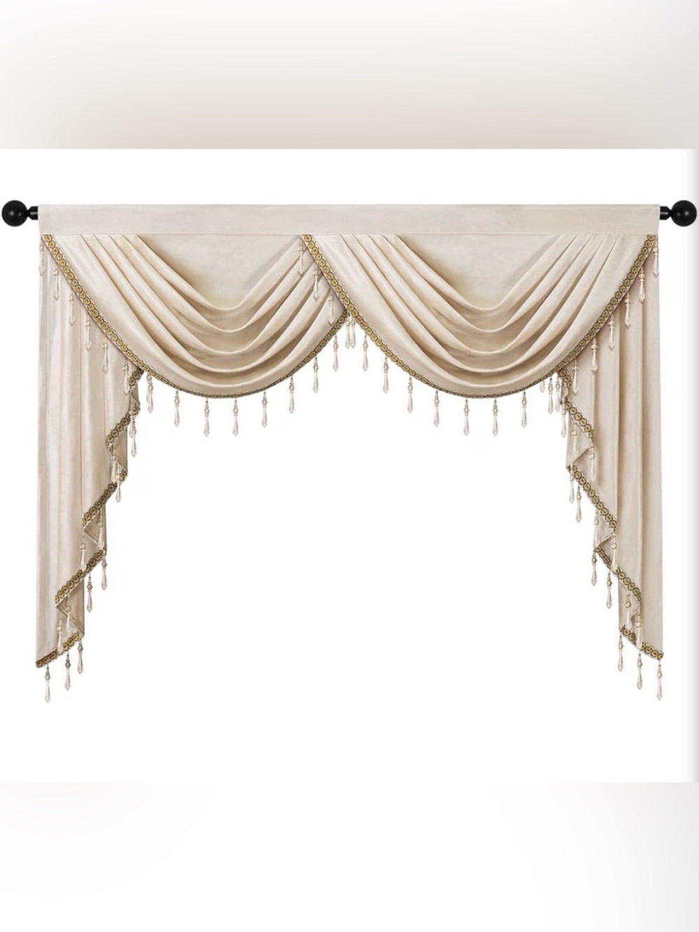 ELKCA Luxury Cream Velvet Curtain